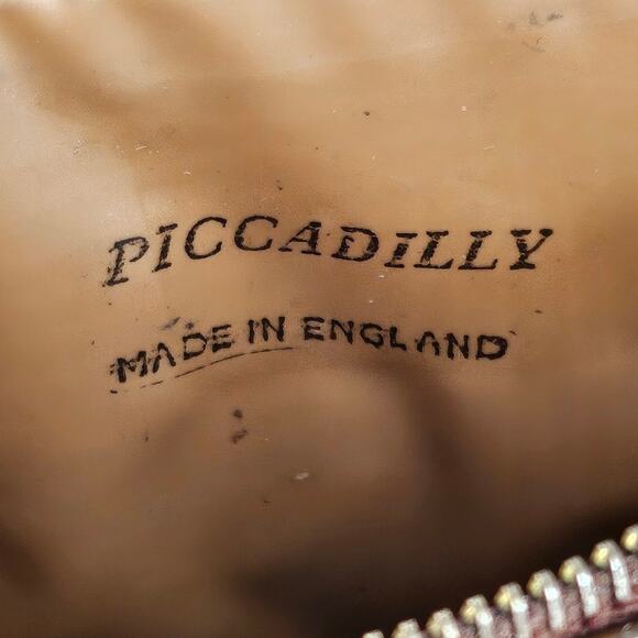 PICCADILLY VINTAGE LEATHERETTE COMPACT POUCH W/ KEY RING – MADE IN ENGLAND - Picture 6 of 10